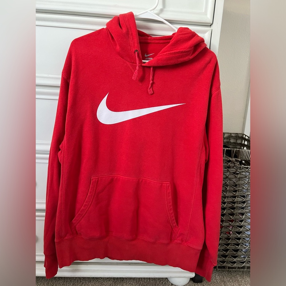 Nike logo red sweatshirt